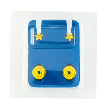 Caflon Singles Shapes Star Gold Plated Blu System Earring  1Pc