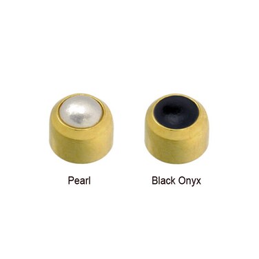 Caflon Singles Cabachon Gold Plated Earring   Assorted Stone Color