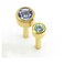 Caflon Singles Birthstone   Mini March Gold Plated Earring