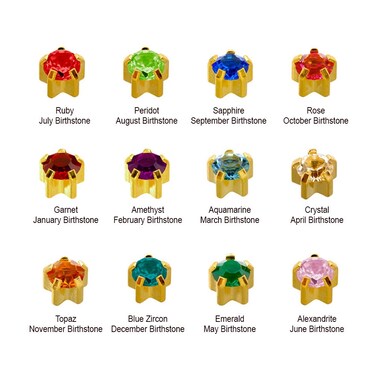 Caflon Singles Clawset Gold Plated Earring   Assorted Stone Color