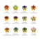 Caflon Singles Clawset Gold Plated Earring   Assorted Stone Color