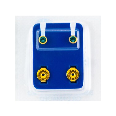 Caflon Singles Birthstone   Blue Zircon Gold Plated Earring