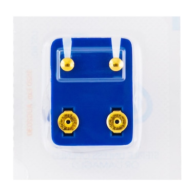 Caflon Singles Regular Ball Gold Plated Blu System Earring  1Pc