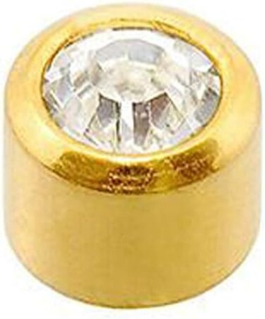 Caflon 24Ct Gold Plated Earrings For Unisex - April Bezel Set, Sym4