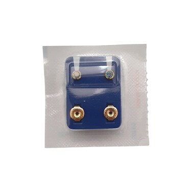 Caflon Official Blu Ear Piercing Ball Studs   Gold Ball   4.5mm