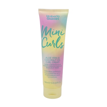 Umberto Giannini Mini Curls Curl Cream 150ml   96% Natural Leave-In Styling Cream for Kids   Defines, Detangles & Anti-Frizz   Aloe Vera & Coconut Oil   6 Months+   Vegan