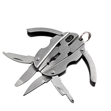 True Utility Scarab 7-In-1 Multitool, Professional Stainless Steel Multitool Pliers Pocket Knife, Wire Stripper, File, Phillips Flat Screwdrivers, Nail Cleaner For Camping, Hiking - TRU-204