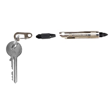 True Utility Minidriver, Pocket Screwdriver Keychain, Minidriver with Key-Ring Screwdriver, EDC Keychain, Portable Repair Tool for Small Projects, Compact &amp; Ergonomic Flat Head &amp; Phillips - TRU-231