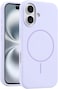 Silicone Iphone 17 Purple Luxury Magnetic Compatible For Iphone Series &ndash; Shockproof, Slim Fit, Soft-touch Protective Cover With Magnetic Wireless Charging Support