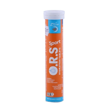 أقراص ORS Sport Hydration Orange Soluble، 20 قرصًا