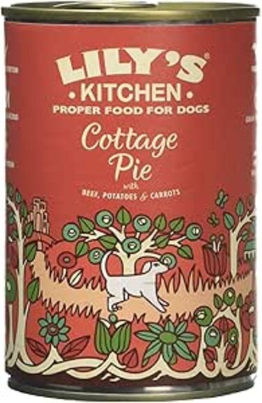 Lilys Kitchen Dog Cottage Pie Wet Dog Food (400g, Pack of 6)