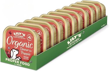 Lily's Kitchen Organic Dinner Wet Puppy Food 150G Pack of 11
