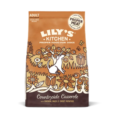 Lily,s Kitchen Countryside Casserole With Chicken Duck and Sweet Potatoes Adult Dog Dry Food-1Kg