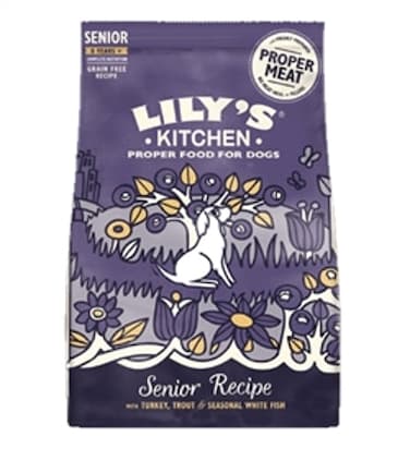 Lily's Kitchen Adult 8+ Senior Recipe Turkey, Trout and Seasonal White Fish Dry Dog Food
