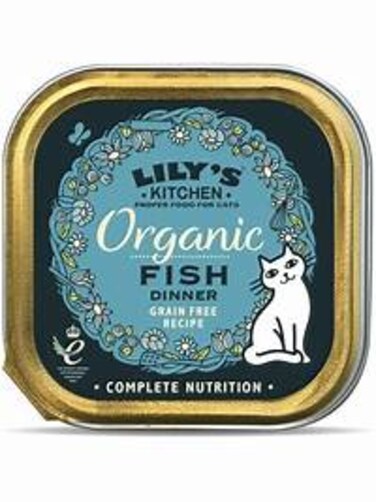Lilys Kitchen Organic Fish Dinner Wet Cat Food (85g pack of 12)