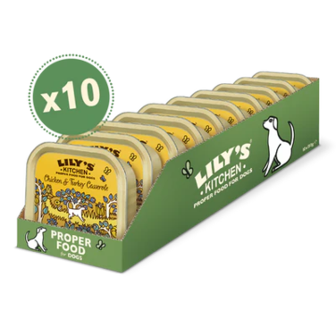 Lily's Kitchen Chicken &amp; Turkey Casserole Wet Dog Food 150G Pack of 10
