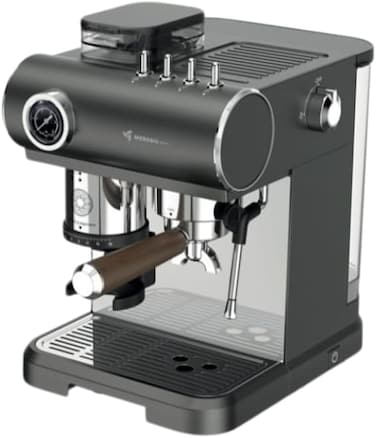MEBASHI Commercial Espresso Machine with Built-in Grinder, 19 Bar, 1.5L Tank, 1350 W, Black (ME-CCM2071) (Black)