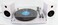 GPO Retro Piccadilly, Record Player, 3-Speed Lp Vinyl Turntable Modern Design, Wireless Bluetooth Enabled With External 18 Watts Stereo Speakers, Auto Stop, White
