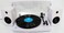 GPO Retro Piccadilly, Record Player, 3-Speed Lp Vinyl Turntable Modern Design, Wireless Bluetooth Enabled With External 18 Watts Stereo Speakers, Auto Stop, White