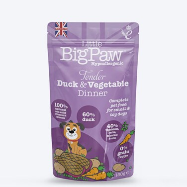 Little Big Paw Dog Tender Duck &amp; Vegetable Dinner 150g Pouch