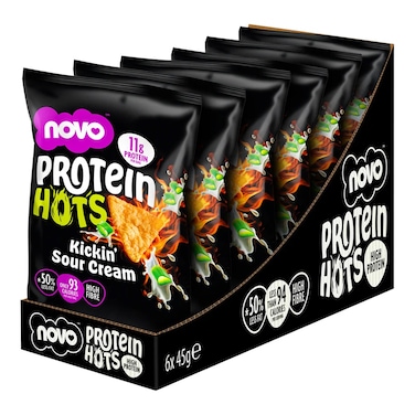 Novo Nutrition, Protein Hots, Kickin Sour Cream, Pack of 6