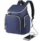 Little Story Georgia Diaper Bag wt Changing Pad &amp; Stroller Hooks - Navy Blue