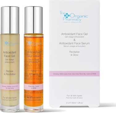 The Organic Pharmacy Antioxidant Duo - Antioxidant Face Serum 35ml, Antioxidant Face Gel 35ml