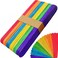 50 Jumbo Wooden Craft Lollipop Sticks Colours Mixed 150mm X 19mm Giant Lolly Sticks - Bright Coloured - Primary School Supplies - Garden Plant Identifier