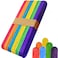 50 Jumbo Wooden Craft Lollipop Sticks Colours Mixed 150mm X 19mm Giant Lolly Sticks - Bright Coloured - Primary School Supplies - Garden Plant Identifier