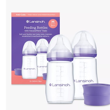 Lansinoh Feeding Bottles 240 ml 2 Pack