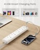LENCENT 5M Extension Lead with USB Slots, 4 Way Outlets Power Strip with 4 USB Ports, Multi Power Plug Extension with 5M Braided Extension Cord for Home Office, 3250W 13A
