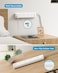 LENCENT 5M Extension Lead with USB Slots, 4 Way Outlets Power Strip with 4 USB Ports, Multi Power Plug Extension with 5M Braided Extension Cord for Home Office, 3250W 13A
