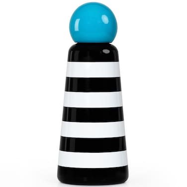 Skittle Water Bottle 500ml Stripes Sky Blue &ndash; Insulated Hot &amp; Cold Thermos Bottle