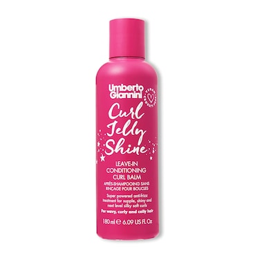 Umberto Giannini Curl Jelly Shine Moisturising Leave-In Conditioner for Curls Waves and Coils - Vegan Curl Heat Protectant and Curl Primer 180ml (1 pack)