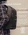 Troubadour Pioneer Backpack Premium Vegan &amp; Waterproof Material 17" Laptop Pocket Ergonomic Comfort Straps Retractable Bottle Holders Ventilated Shoe Compartment Black
