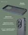 Mujjo Shield for iPhone 15 Pro: Upgraded Impact Protection - Military-Grade, European Leather, MagSafe-Compatible, Sustainable Design (Steel Blue)