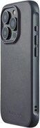 Mujjo Shield for iPhone 15 Pro: Upgraded Impact Protection - Military-Grade, European Leather, MagSafe-Compatible, Sustainable Design (Steel Blue)