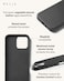 Mujjo Leather Phone Case - Fits iPhone 16 Pro Max - MagSafe Compatible - Premium European Leather - Enhanced Phone &amp; Camera Lens Protection - Crafted with Recycled Material - Slim Profile Black
