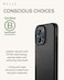 Mujjo Leather Phone Case - Fits iPhone 16 Pro Max - MagSafe Compatible - Premium European Leather - Enhanced Phone &amp; Camera Lens Protection - Crafted with Recycled Material - Slim Profile Black