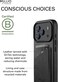 iPhone 17 Pro Wallet Case - Black With Magsafe. Crafted From Premium Leather Luxurious Case Combines Elegance and Durability, Sophisticated Look While Offering Superior Protection.