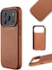 iPhone 17 Pro Leather Case - Tan With Magsafe. Crafted From Premium Leather Luxurious Case Combines Elegance and Durability, Sophisticated Look While Offering Superior Protection.