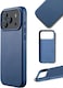 iPhone 17 Pro Max Leather Case - Monoca Blue With Magsafe. Crafted From Premium Leather Luxurious Case Combines Elegance and Durability, Sophisticated Look While Offering Superior Protection.