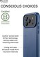 iPhone 17 Pro Max Leather Case - Monoca Blue With Magsafe. Crafted From Premium Leather Luxurious Case Combines Elegance and Durability, Sophisticated Look While Offering Superior Protection.