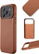 IPhone 17 Pro Max Leather Case - Tan With Magsafe. Crafted From Premium Leather Luxurious Case Combines Elegance and Durability, Sophisticated Look While Offering Superior Protection.