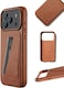 iPhone 17 Pro Max Wallet Case - Tan With Magsafe. Crafted From Premium Leather Luxurious Case Combines Elegance and Durability, Sophisticated Look While Offering Superior Protection.