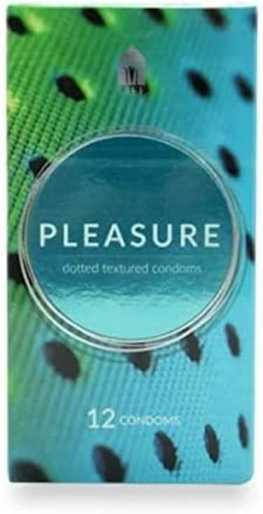 Erotino Life Pleasure Condoms, 12 Units, Dotted Textured Condoms For Enhanced Stimulation, Non-Spermicidally Lubricated, 100% Genuine Quality
