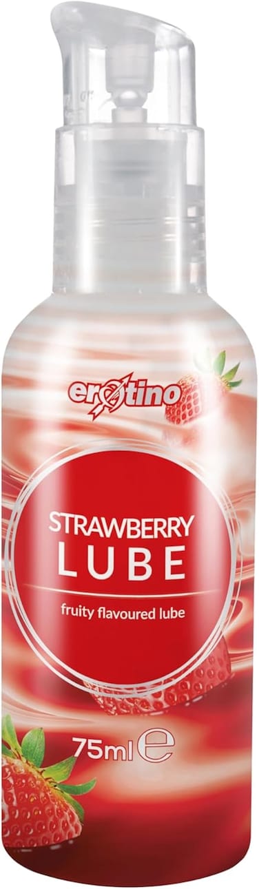 Erotino Strawberry Lube, 75ml, Fruity Flavoured, Non-Spermicidal, Condom-Friendly, Ce Marked, Free From Animal-Derived Ingredients