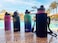 Zahive Stainless Steel Water Bottle 1l with 3 Lids &amp; Bag - Insulated Water Bottle with Straw - 1000ml Double Wall Thermos Flask for Travel Hot &amp; Cold Drinks, Sports, Gym, Leak Proof (32oz, Ocean Blue)