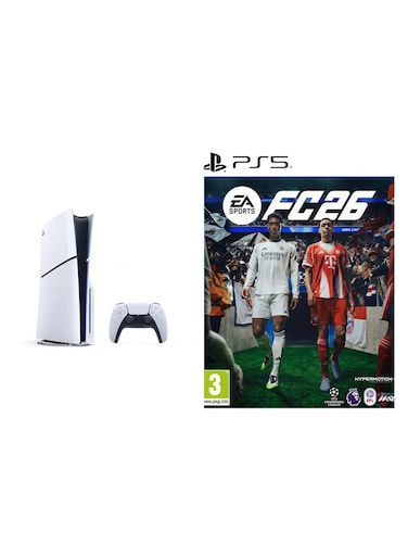 Sony PlayStation 5 - PS5 Disc Slim Console And EA Sports FC 26 - (International Version)