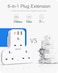 LENCENT Multi Plug Extension, 3 Way 3 Plugs Socket adapter, 6-in-1 Cube Electrical Extender Outlet Adaptor, PD&amp;QC 3.0 20W USB Wall Charger, Plug Expander for Home, Office, Kitchen, 13A 3250W
